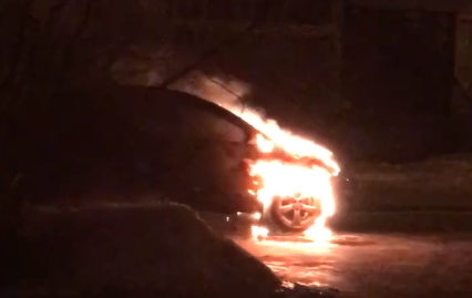 В Северодвинске сгорел автомобиль